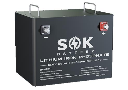 SK12V280H |  280Ah Battery,Built-in heater and Bluetooth, Best for RV or Marine