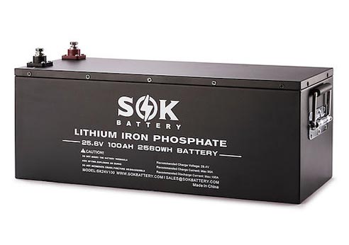 SK24V100 | SOK 24V 100Ah LiFePO4 Battery