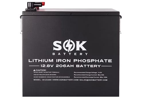 SOK SK12V206H | 12V 206Ah LiFePO4 Battery Bluetooth & Built-in heater